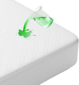 100% Waterproof Mattress Protector King, Bamboo Mattress Pad Cover
