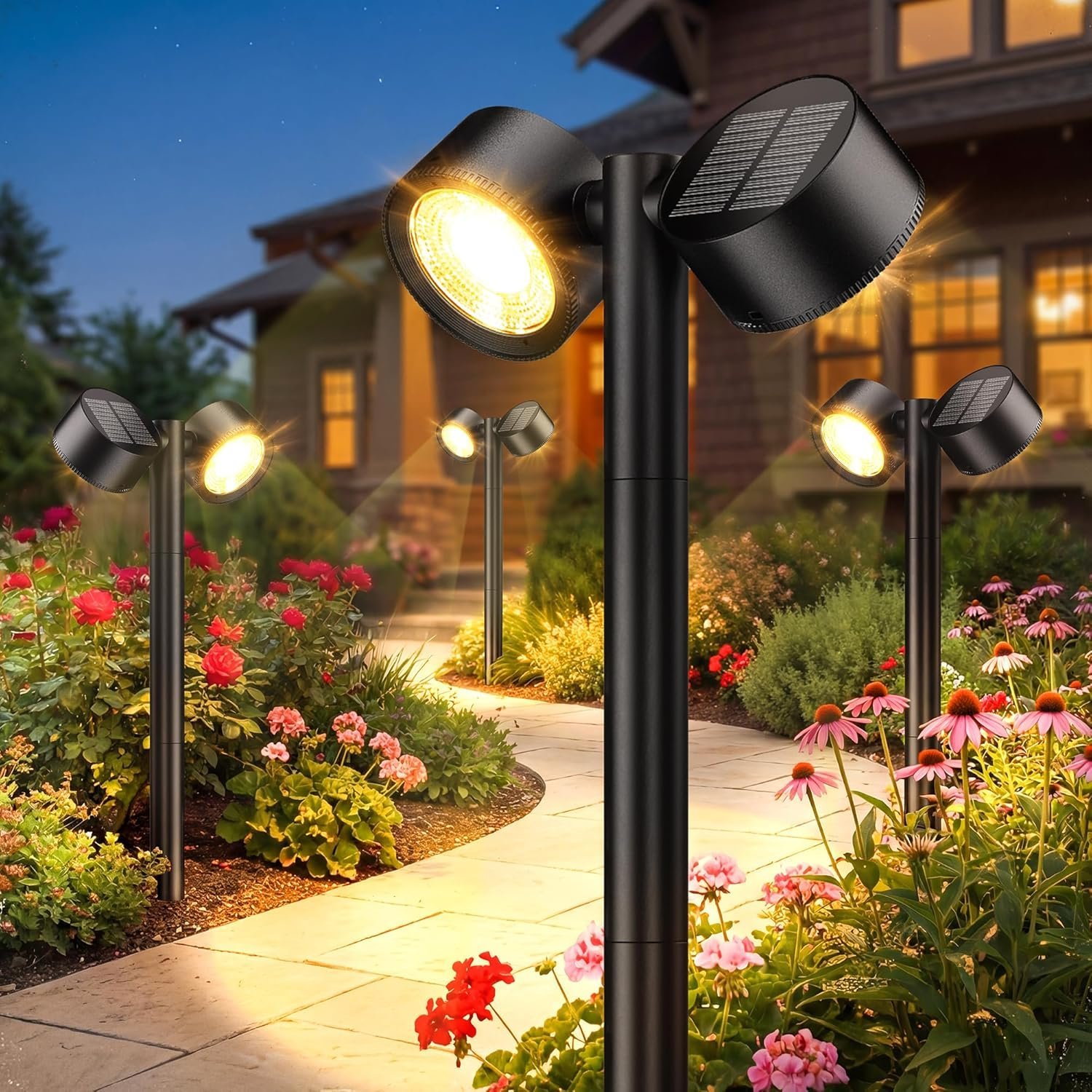 Dual-Head Solar Path Lights