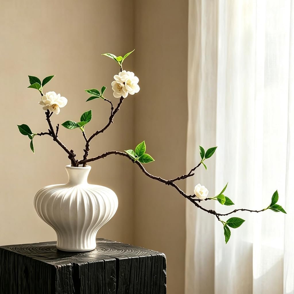 Heart Shaped Vase with Artificial Branch Set