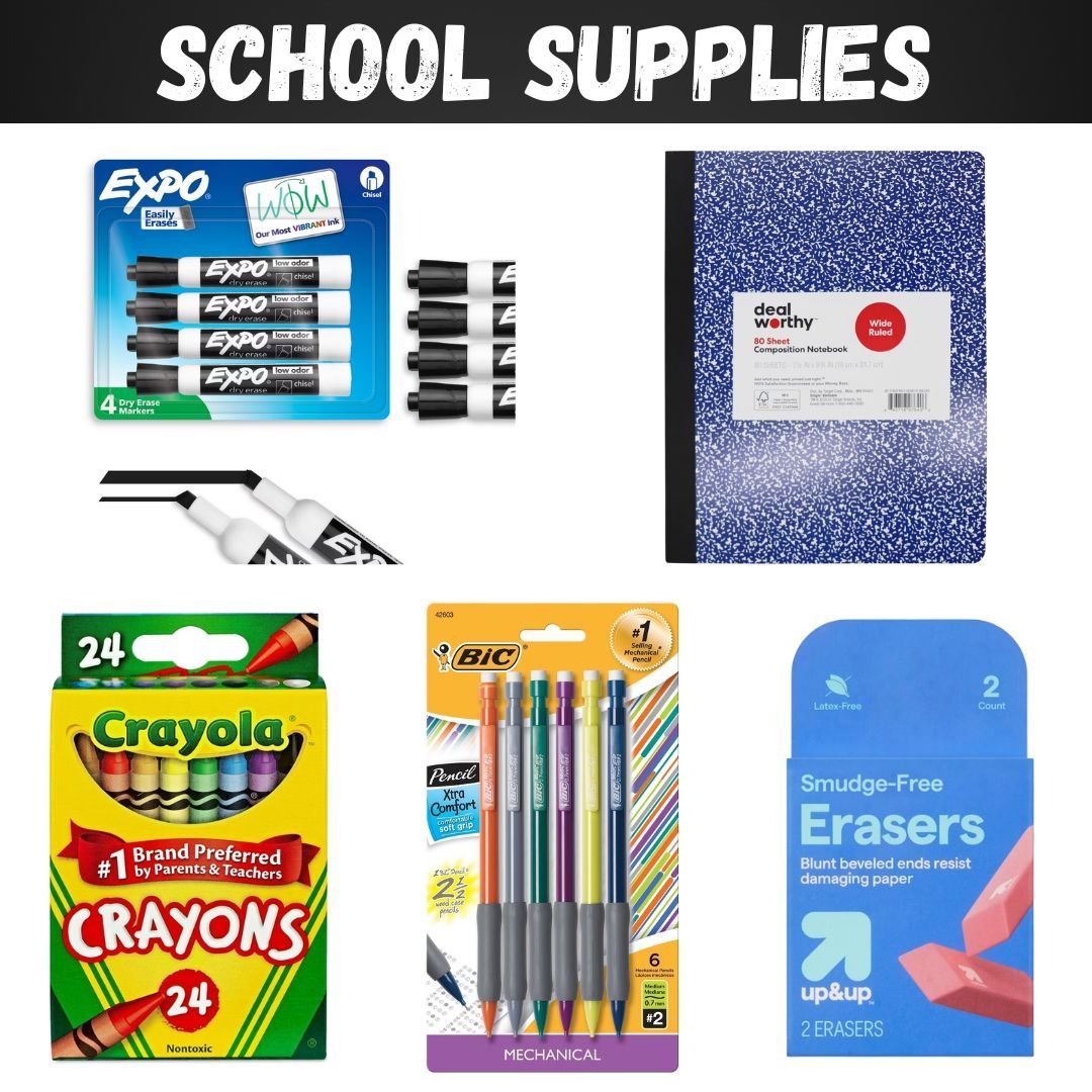 School Supplies- Save 60% OFf Back to school supplies