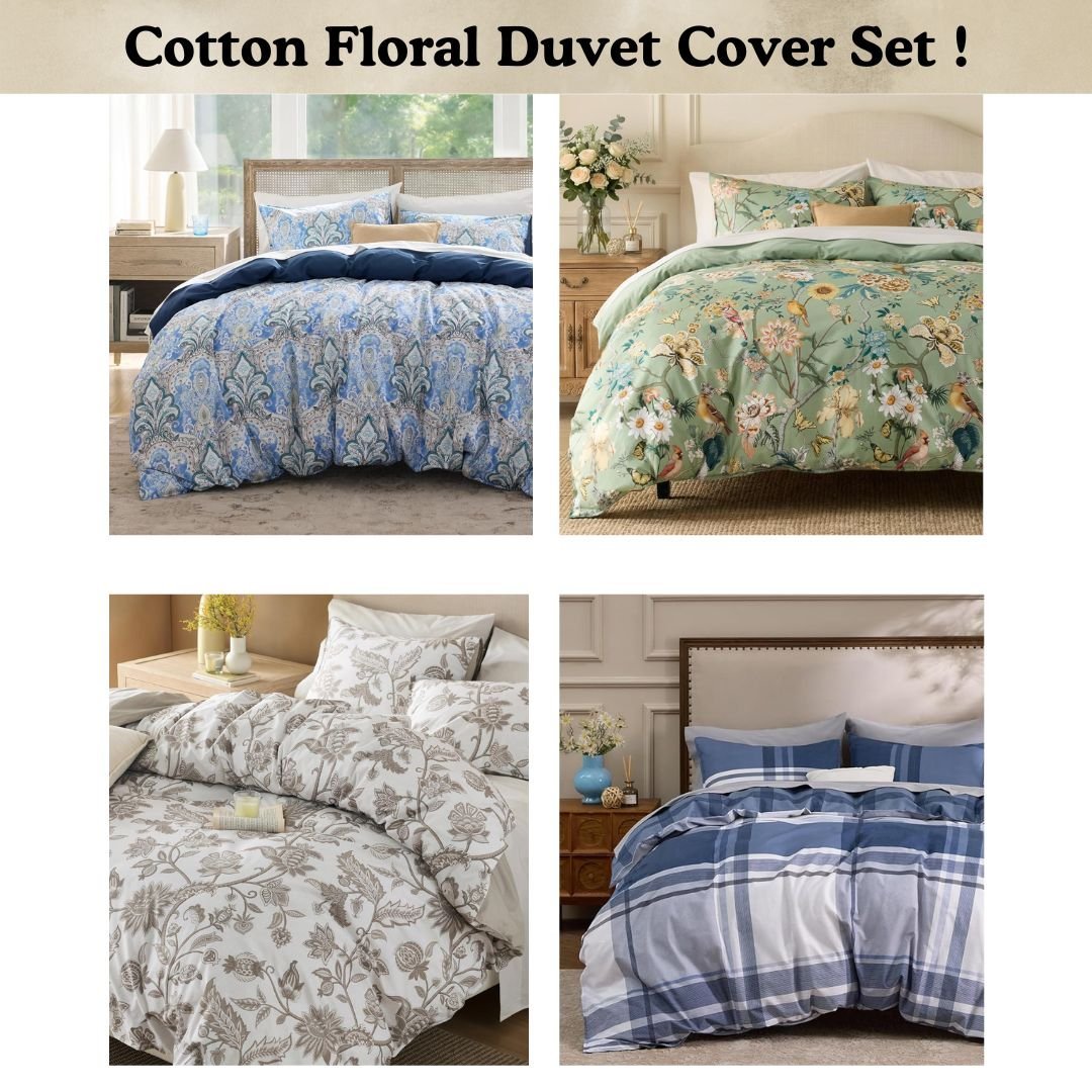 Cotton Floral Duvet Cover Set !
