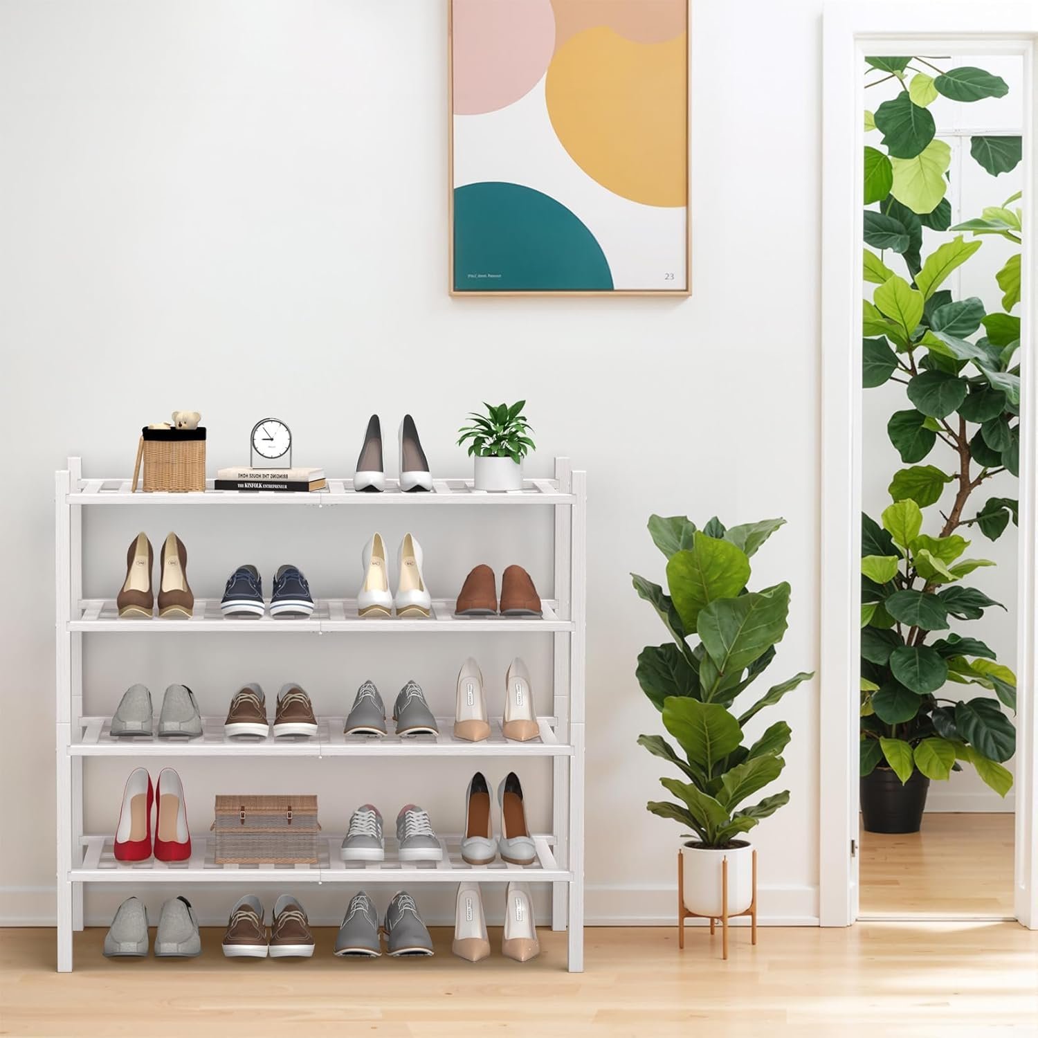 Bamboo Shoe Rack