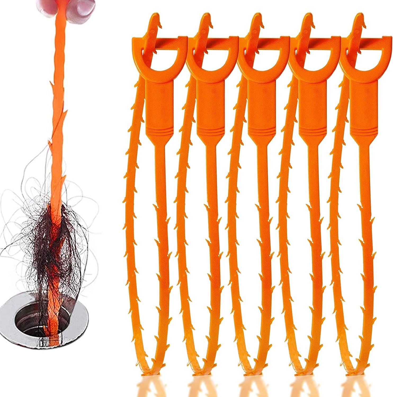 5-Pack 25-Inch Drain Clog Remover