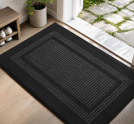 Black Polypropylene Indoor Door Mat