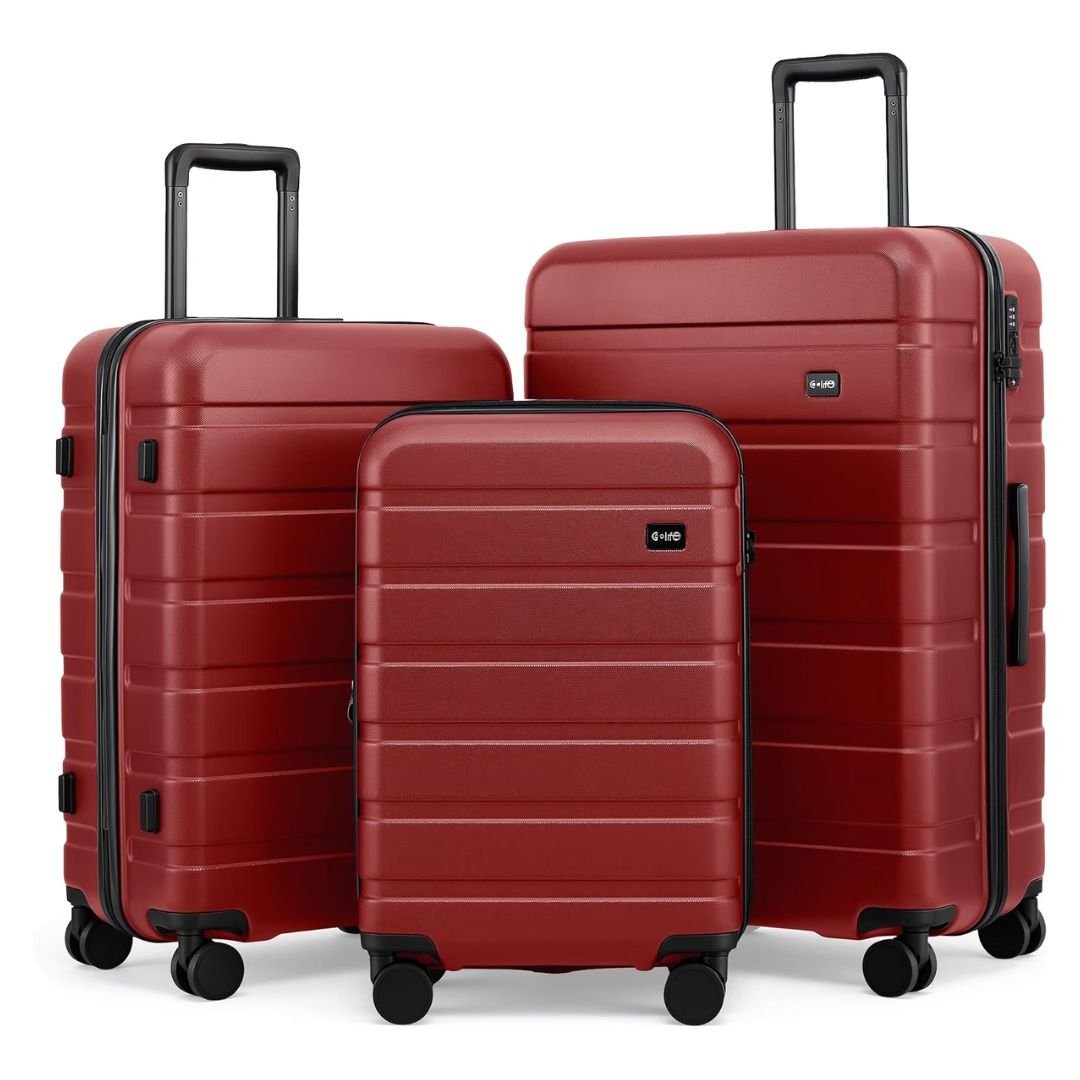 3 Piece Lightweight Durable Hardshell Luggage Set