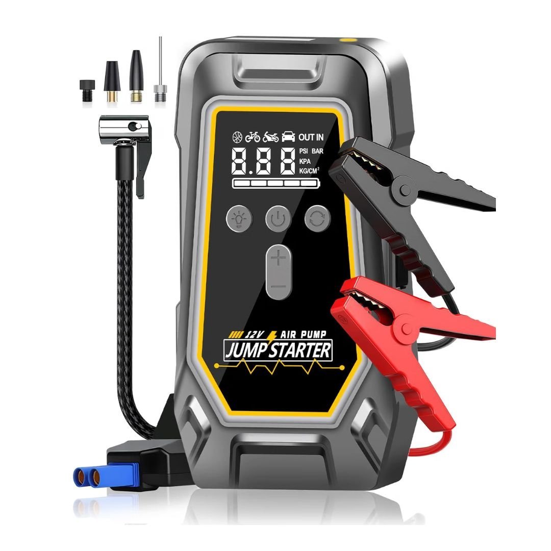 6000A Car Jump Starter with Air Compressor