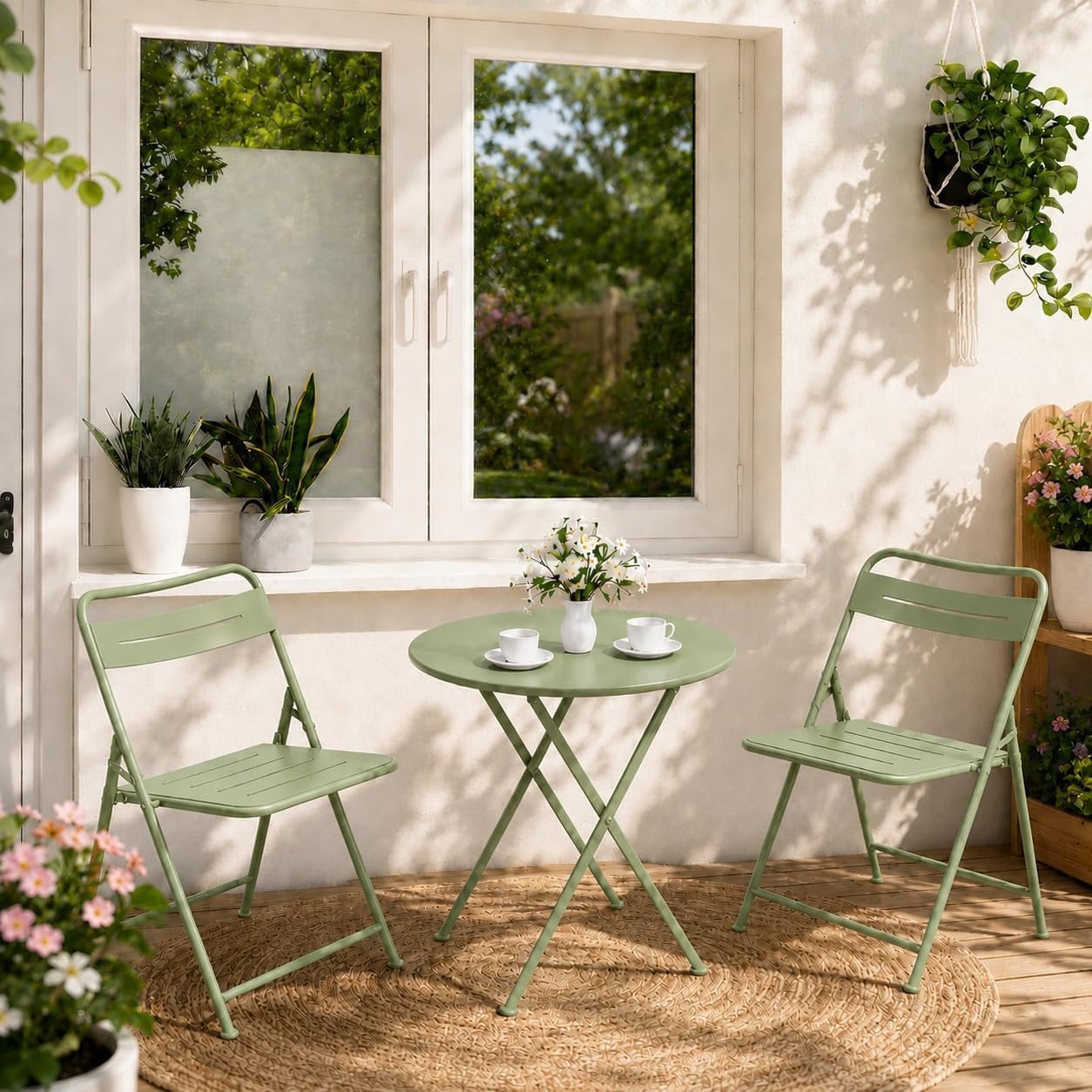  3-Piece Steel Folding Bistro Set