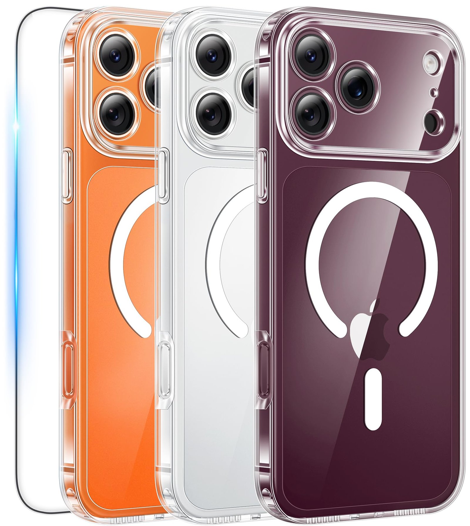 FNTCASE for iPhone 18 Pro-Max Case / 17 Pro Max Case Clear Fit for Magsafe | Screen Protector, Military Grade Drop Protection, Slim Magnetic Phone Cases, Shockproof Bumper, Transparent Cell Cover