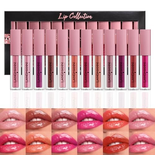 12Pcs Lip Gloss Collection Set