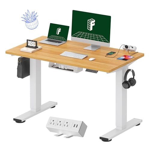 FLEXISPOT Electric Standing Desk with Power Strip
