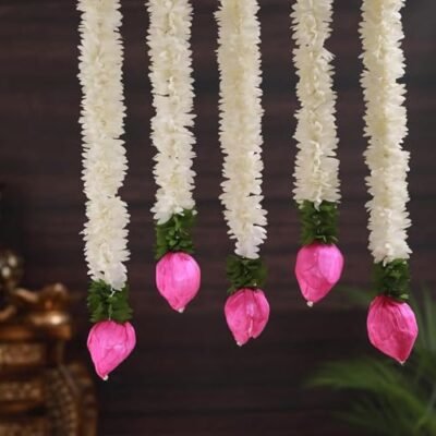 Set of 5 Artificial Mogra Jasmine Garlands