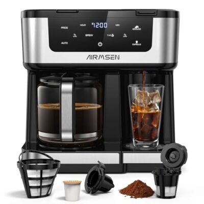 AIRMSEN Dual Coffee Maker with Programmable Features
