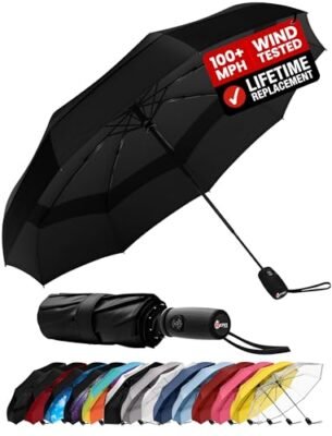 Compact Windproof Travel Umbrella