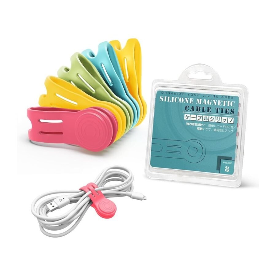 Silicone Magnetic Cable Ties 8PCS