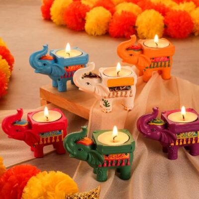 Mumufy Elephant Tealight Holders Set of 6
