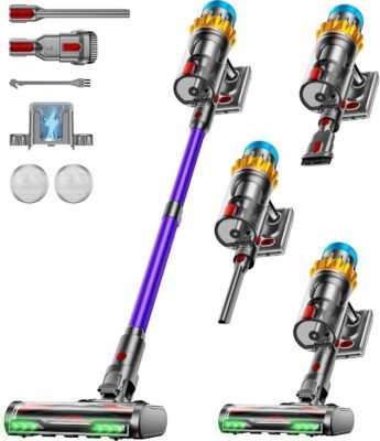 Cordless Vacuum Cleaner, 650W 60KPA 70Min Powerful Vacuum Cleaners for Home