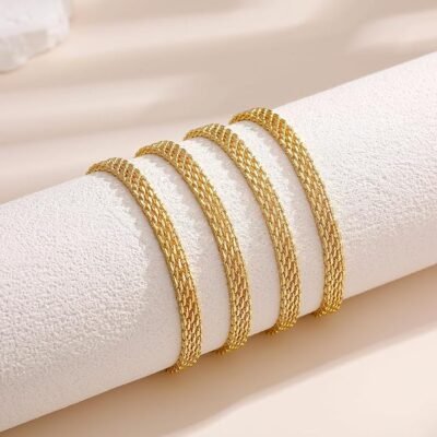 GOLDEGG 925 Sterling Silver Mesh Bracelets