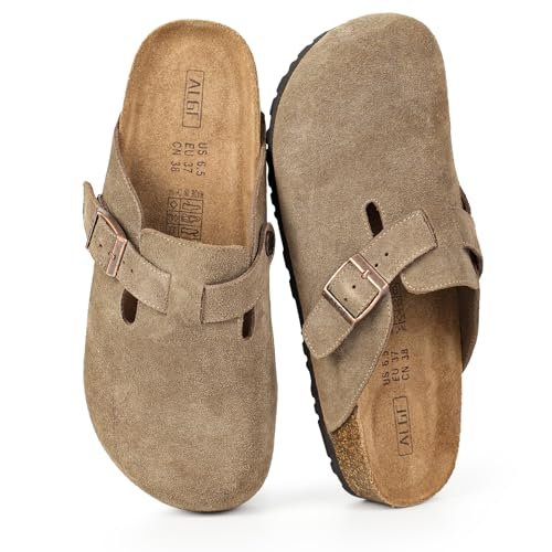 ALGF Genuine Suede Clogs