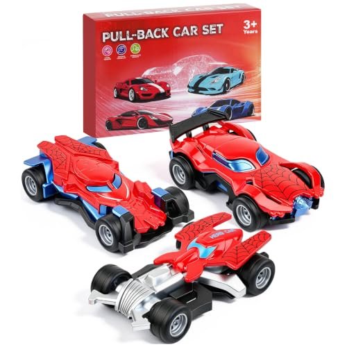 AMIABLING 3 Pack Pull Back Cars