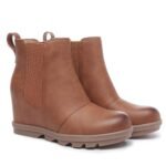 ATHLEFIT Women Ankle Wedge Boots