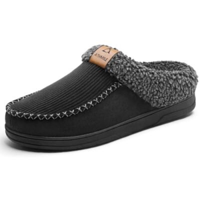 ATHMILE Men Memory Foam Fuzzy Slippers