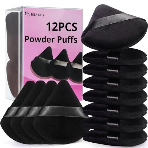BEAKEY 12pcs Face Triangle Powder Puffs