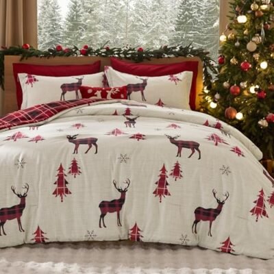 BEDSURE Christmas Comforter Set