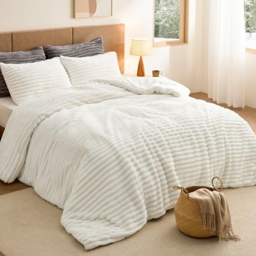 BEDSURE Fluffy Comforter Set