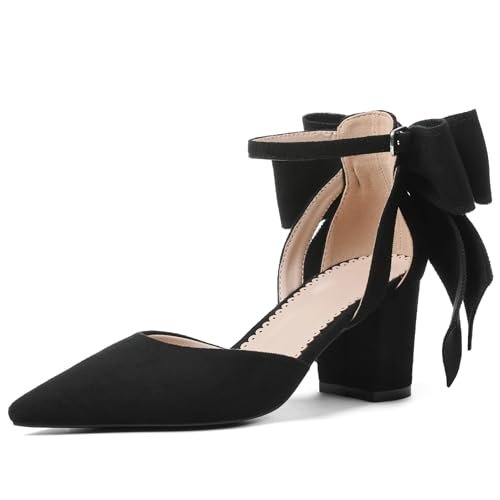 Black Ankle Strap Pumps Shoes