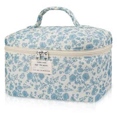 EDELEFAS Floral Makeup Bag
