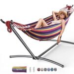 EVERYFUN Double Hammock with Stand for 2 Person