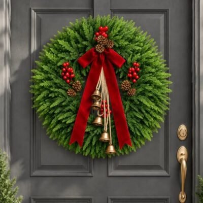 EZYEC 26″ Christmas Door Wreath