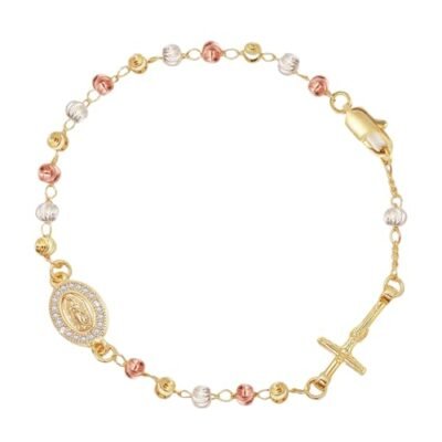 FREYOMIT Catholic Rosary Cross Bracelet