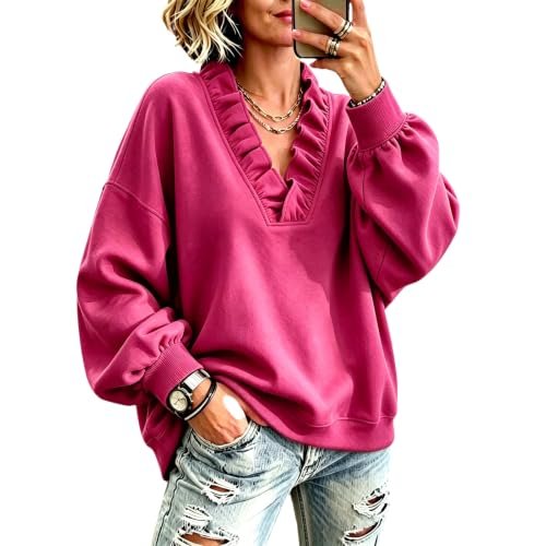 GENERIC Oversized V Neck Sweatshirt