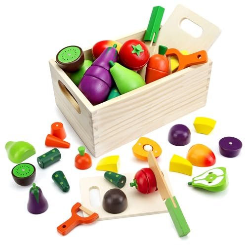 GOPLACS Wooden Play Food