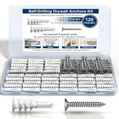 IRONKOI Drywall Anchors and Screws Kit