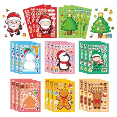 JWXCBIM 24Pcs Christmas DIY Face Stickers