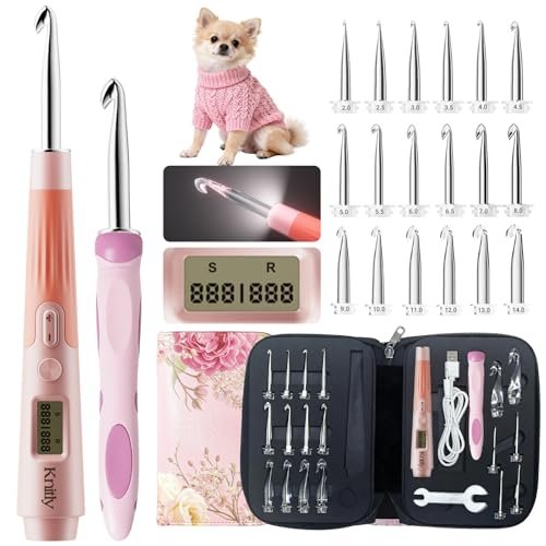KNITLY Light Up Crochet Hooks Set