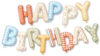 LANGASQUE Happy Birthday Balloon Banner