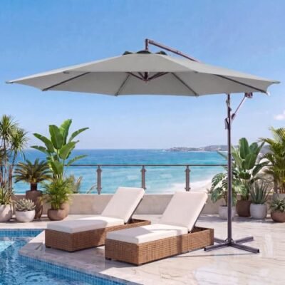 LAUSAINT HOME 10ft Offset Patio Umbrella