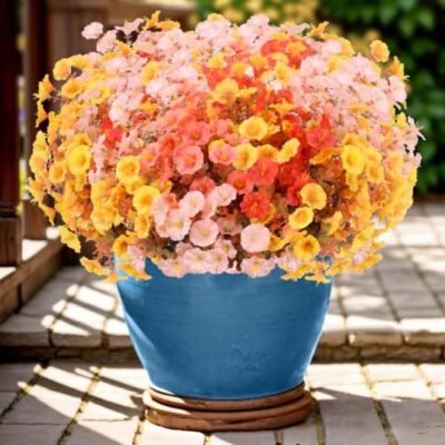 LETUOCLIPS Artificial Morning Glory Flowers 12 Bundles