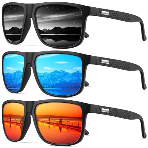 Men Polarized Sunglasses 3 Packs