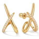MUMREUES Gold Stud Earrings