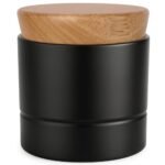 SAMSEEL French Butter Dish with Thick Wooden Lid