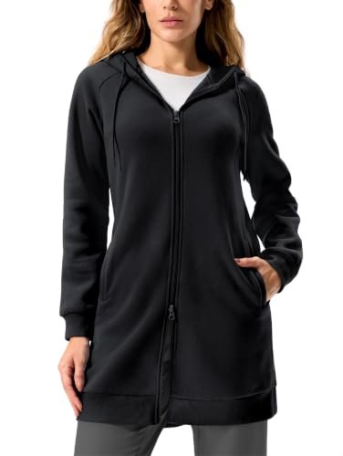 SANTINY Long Zip Up Hoodie Women
