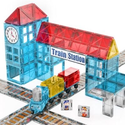SKTMYY Magnetic Tiles Train Toys