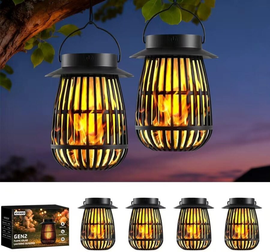 Solar Flame Lanterns 4 Pcs