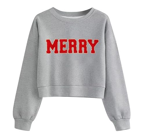 TEWMEU Cropped Christmas Sweaters
