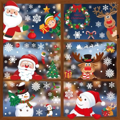 TRAPLACE Christmas Window Decorations Clings