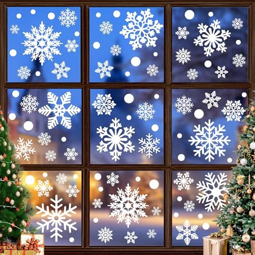 TRAPLACE Snowflake Window Clings